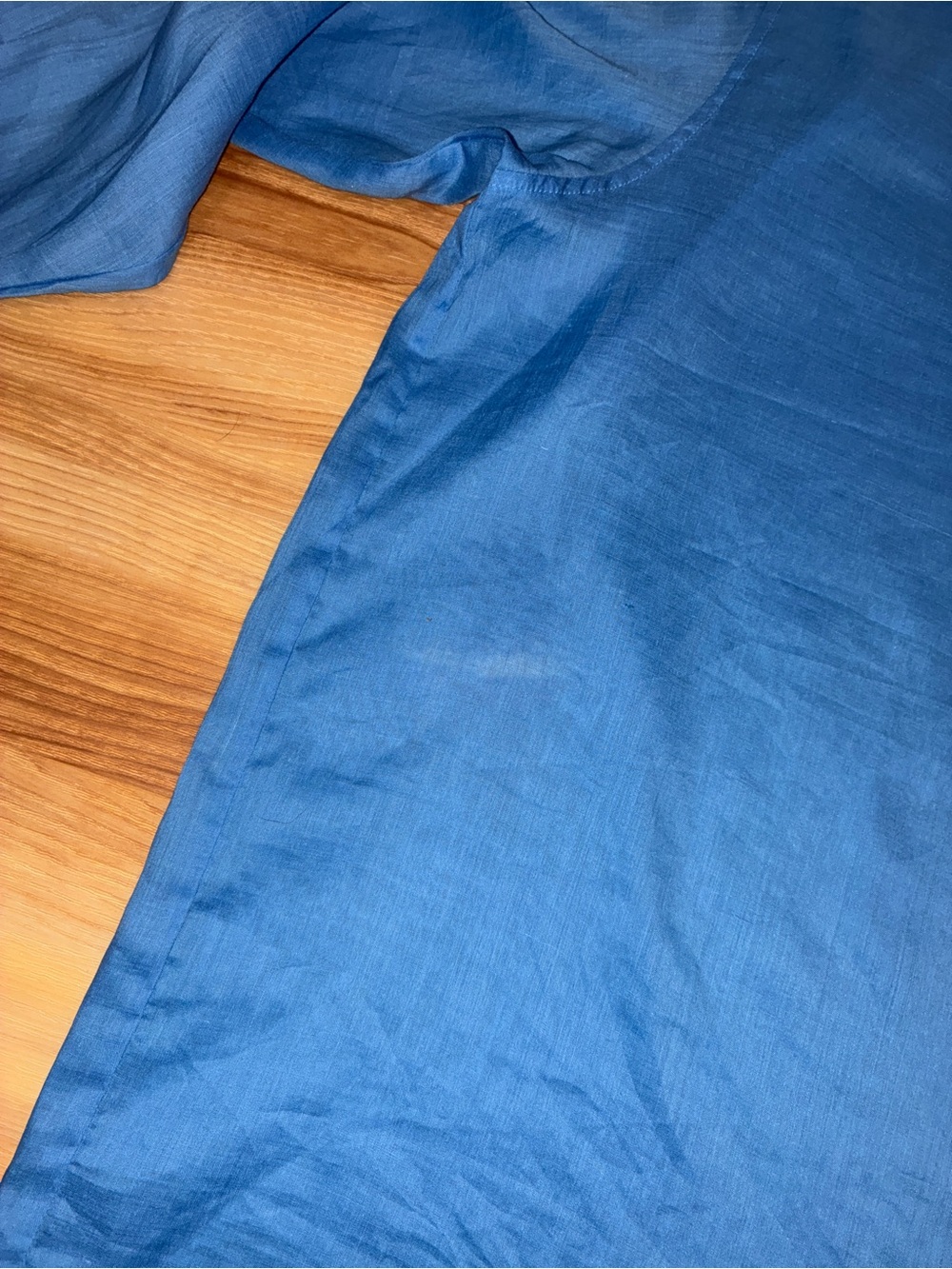 The Frankie Shop Blue Marine Linen Button Down Shirt - Picture 7 of 7